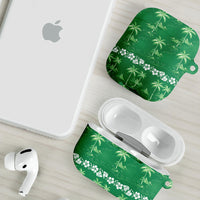 Green Hawaii Palm Tree Hibiscus AirPods Case Fantasy Summer Vibe LT01 - Polynesian Pride