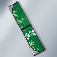 Green Hawaii Palm Tree Hibiscus Auto Sun Shade Fantasy Summer Vibe LT01 - Polynesian Pride