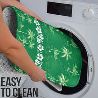 Green Hawaii Palm Tree Hibiscus Bathroom Set Fantasy Summer Vibe