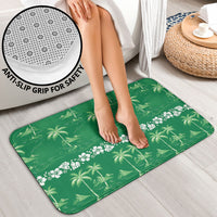 Green Hawaii Palm Tree Hibiscus Bathroom Set Fantasy Summer Vibe