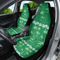 Green Hawaii Palm Tree Hibiscus Car Seat Cover Fantasy Summer Vibe LT01 - Polynesian Pride