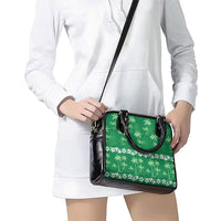 Green Hawaii Palm Tree Hibiscus Shoulder Handbag Fantasy Summer Vibe LT01 - Polynesian Pride