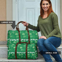 Green Hawaii Palm Tree Hibiscus Travel Bag Fantasy Summer Vibe