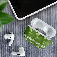 Olive Green Hawaii Palm Tree Hibiscus AirPods Case Fantasy Summer Vibe LT01 - Polynesian Pride