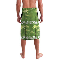 Olive Green Hawaii Palm Tree Hibiscus Lavalava Fantasy Summer Vibe LT01 - Polynesian Pride
