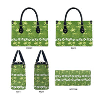 Olive Green Hawaii Palm Tree Hibiscus Leather Bag Fantasy Summer Vibe LT01 - Polynesian Pride