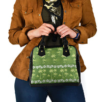 Olive Green Hawaii Palm Tree Hibiscus Shoulder Handbag Fantasy Summer Vibe LT01 - Polynesian Pride
