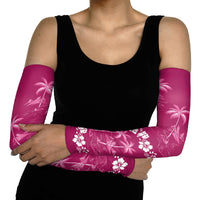 Pink Hawaii Palm Tree Hibiscus Arm Sleeves Fantasy Summer Vibe LT01 - Polynesian Pride