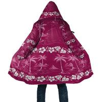 Pink Hawaii Palm Tree Hibiscus Cloak Fantasy Summer Vibe LT01 Unisex Pink - Polynesian Pride