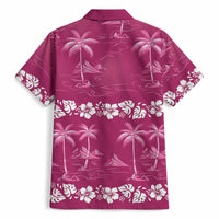 Pink Hawaii Palm Tree Hibiscus Hawaiian Shirt Fantasy Summer Vibe LT01 - Polynesian Pride