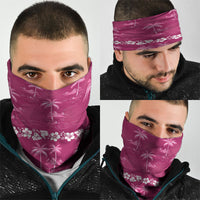 Pink Hawaii Palm Tree Hibiscus Neck Gaiter Fantasy Summer Vibe LT01 - Polynesian Pride