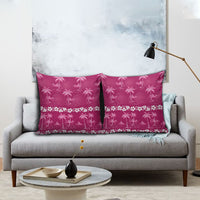 Pink Hawaii Palm Tree Hibiscus Pillow Cover Fantasy Summer Vibe LT01 - Polynesian Pride