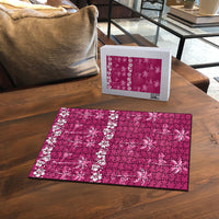 Pink Hawaii Palm Tree Hibiscus Puzzle Fantasy Summer Vibe LT01 - Polynesian Pride