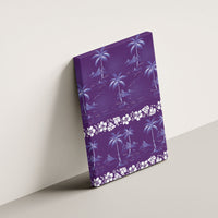 Purple Hawaii Palm Tree Hibiscus Canvas Wall Art Fantasy Summer Vibe LT01 - Polynesian Pride