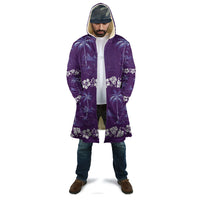 Purple Hawaii Palm Tree Hibiscus Cloak Fantasy Summer Vibe LT01 - Polynesian Pride