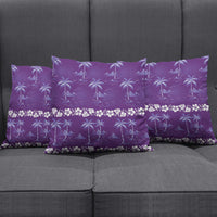 Purple Hawaii Palm Tree Hibiscus Pillow Cover Fantasy Summer Vibe LT01 - Polynesian Pride