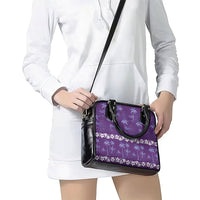 Purple Hawaii Palm Tree Hibiscus Shoulder Handbag Fantasy Summer Vibe LT01 - Polynesian Pride