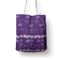 Purple Hawaii Palm Tree Hibiscus Tote Bag Fantasy Summer Vibe LT01 - Polynesian Pride