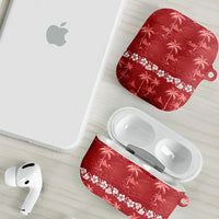 Red Hawaii Palm Tree Hibiscus AirPods Case Fantasy Summer Vibe LT01 - Polynesian Pride