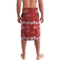 Red Hawaii Palm Tree Hibiscus Lavalava Fantasy Summer Vibe LT01 - Polynesian Pride
