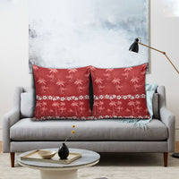 Red Hawaii Palm Tree Hibiscus Pillow Cover Fantasy Summer Vibe LT01 - Polynesian Pride