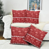 Red Hawaii Palm Tree Hibiscus Pillow Cover Fantasy Summer Vibe LT01 - Polynesian Pride