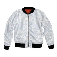 Plumeria Floral White Sunday Bomber Jacket LT01 Unisex White - Polynesian Pride