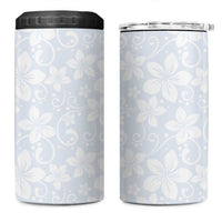 Plumeria Floral White Sunday 4 in 1 Can Cooler Tumbler LT01 One Size: 16 oz White - Polynesian Pride