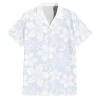 Plumeria Floral White Sunday Family Matching Off Shoulder Maxi Dress and Hawaiian Shirt LT01 Dad's Shirt - Short Sleeve White - Polynesian Pride