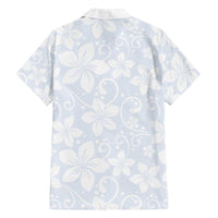 Plumeria Floral White Sunday Family Matching Off Shoulder Maxi Dress and Hawaiian Shirt LT01 - Polynesian Pride