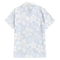 Plumeria Floral White Sunday Family Matching Short Sleeve Bodycon Dress and Hawaiian Shirt LT01 - Polynesian Pride