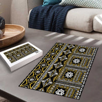 Fiji Masi Tapa Pattern Yellow Puzzle - Polynesian Pride