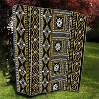 Fiji Masi Tapa Pattern Yellow Quilt - Polynesian Pride