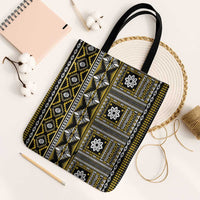 Fiji Masi Tapa Pattern Yellow Tote Bag - Polynesian Pride