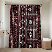 Fiji Masi Tapa Pattern Red Bathroom Set - Polynesian Pride