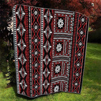 Fiji Masi Tapa Pattern Red Quilt - Polynesian Pride