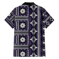 Fiji Masi Tapa Pattern Purple Family Matching Tank Maxi Dress and Hawaiian Shirt LT01 - Polynesian Pride