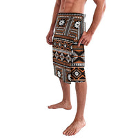 Fiji Masi Tapa Pattern Orange Lavalava - Polynesian Pride