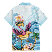Hawaii Flamingo Family Matching Mermaid Dress and Hawaiian Shirt Plumeria Tropical Beach