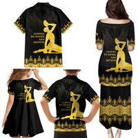 Haiti Neg Marron Gold Family Matching Puletasi and Hawaiian Shirt Lespwa pa anyen san aksyon LT01 - Polynesian Pride