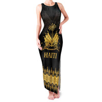 Haiti Neg Marron Gold Family Matching Tank Maxi Dress and Hawaiian Shirt Lespwa pa anyen san aksyon LT01 Mom's Dress Gold - Polynesian Pride