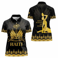 Haiti Neg Marron Gold Women Polo Shirt Lespwa pa anyen san aksyon LT01 - Polynesian Pride