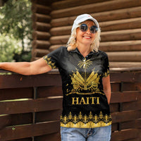 Haiti Neg Marron Gold Women Polo Shirt Lespwa pa anyen san aksyon LT01 - Polynesian Pride