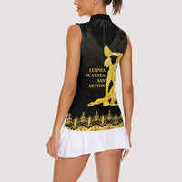 Haiti Neg Marron Gold Women Sleeveless Polo Shirt Lespwa pa anyen san aksyon