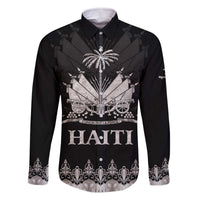 Haiti Neg Marron Silver Family Matching Off The Shoulder Long Sleeve Dress and Hawaiian Shirt Hope is Nothing Without Action LT01 Dad's Shirt - Long Sleeve Silver - Polynesian Pride