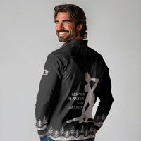 Haiti Neg Marron Silver Long Sleeve Polo Shirt Hope is Nothing Without Action