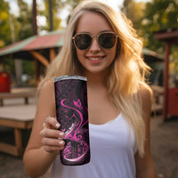 Personalised Survivor Melody Pink Skinny Tumbler Breast Cancer Polynesian Pattern LT01 - Polynesian Pride