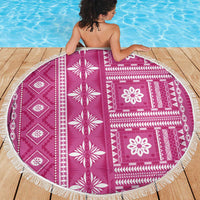 Fiji Masi All Pink Beach Blanket Tapa Pattern LT01 - Polynesian Pride
