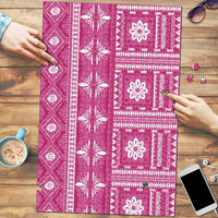 Fiji Masi All Pink Puzzle Tapa Pattern LT01 Pink - Polynesian Pride