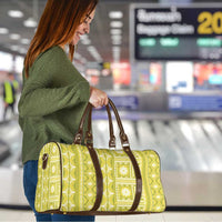 Fiji Masi All Yellow Travel Bag Tapa Pattern - Polynesian Pride